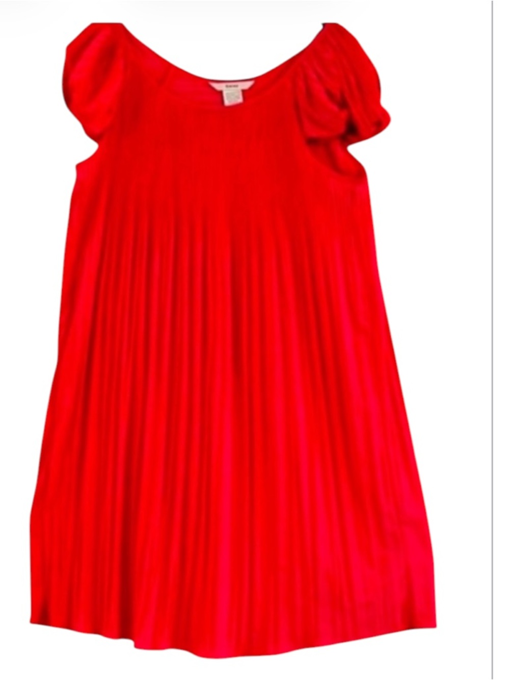 Esley Fuchsia Pink Pleated Plissé Knot Flutter Sleeve Mini Dress Size Small